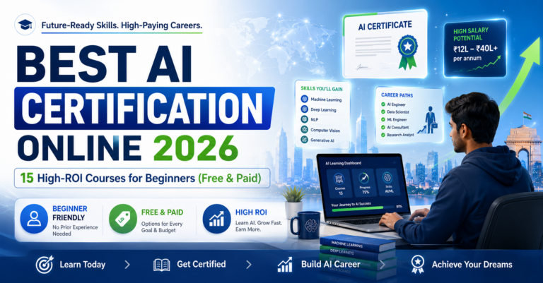 Best AI Certification Online 2026: 15 High-ROI Courses for Beginners (Free & Paid)