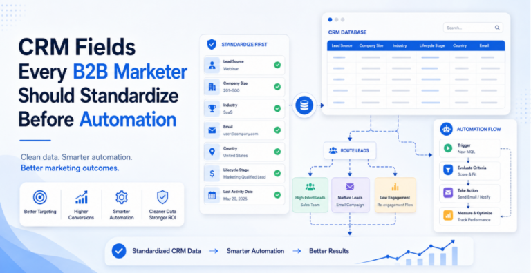 CRM Fields Every B2B Marketer Should Standardize Before Automation - Pravin Kamble Blog